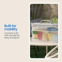 Click In Place 3qt Clear Shallow Slim Plastic Storage Bin With White Latch For Home And Office Organization - Brightroom™ -Storage Furniture Shop GUEST 8c6aa7ea 9b76 4f7a a290 53b2aaea3ccf