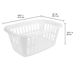 1.5bu Laundry Basket White - Brightroom™: Large Portable Clothes Hamper With Built-In Handles, 52.8L Capacity -Storage Furniture Shop GUEST 9032ea0a b7c1 4510 bfba 7ada4e7f96fc