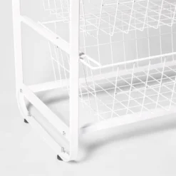 4 Drawer Metal Storage Organizer White - Brightroom™: Steel Utility Storage, Fixed Shelves, Universal Wire Drawers -Storage Furniture Shop GUEST 95e3afde f6a0 4d5d 9b17 32cd4573c489