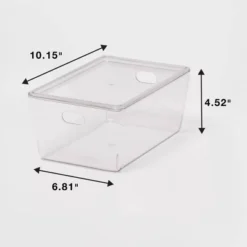 4L Stacking Clear Bin With Lid - Brightroom™: PET, Lidded, Stackable, Universal Storage, 10.15"x6.81"x4.52" 7 4L Stacking Clear Bin With Lid - Brightroom™: PET, Lidded, Stackable, Universal Storage, 10.15"x6.81"x4.52" -Storage Furniture Shop GUEST 97abf7a3 80b7 45fd b0af 06eed6edf00a
