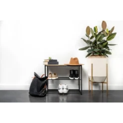 3 Tier Shoe Rack Black Metal With Natural Wood - Brightroom™ 15 3 Tier Shoe Rack Black Metal With Natural Wood - Brightroom™ -Storage Furniture Shop GUEST 98afcc63 2d71 499c 8617 9ae2ecd81e5d