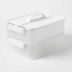 Click In Place 10qt Clear Plastic Storage Bin With White Latch For Home And Office Organization - Brightroom™​ -Storage Furniture Shop GUEST 9cba3c80 559f 4a6f 8866 9b83e25124c3