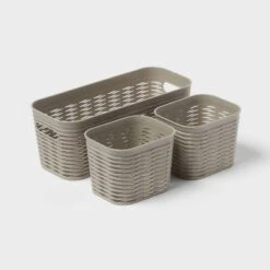 3pk Wave Assorted Decorative Basket 5L Narrow 2c Brightroom™ -Storage Furniture Shop GUEST 9f0db270 6d41 4bfa 9a61 d620a5ac292b