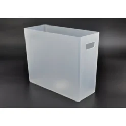 Plastic File Box Clear - Brightroom™: File Organizer With Handle, Polypropylene, 1 Compartment, 12.28" W X 10" H X 5" D