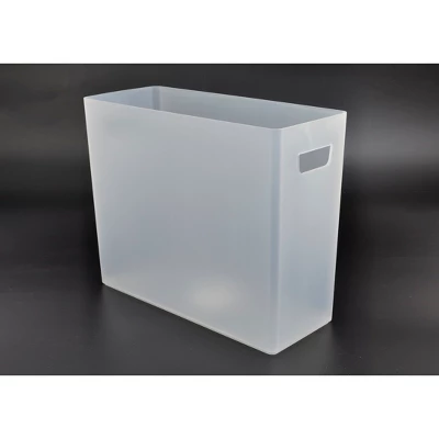Plastic File Box Clear - Brightroom™: File Organizer With Handle, Polypropylene, 1 Compartment, 12.28" W X 10" H X 5" D 1 Plastic File Box Clear - Brightroom™: File Organizer With Handle, Polypropylene, 1 Compartment, 12.28" W X 10" H X 5" D