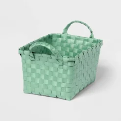 Woven Plastic Basket Small - Brightroom™ -Storage Furniture Shop GUEST a4d0176f 2a79 4296 a9ef fc1f783e4557