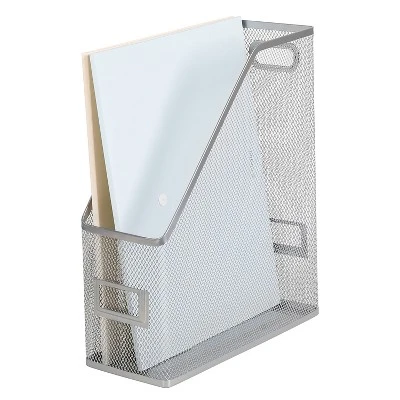 Mesh Magazine File Silver - Brightroom™: Steel File Organizer & Storage Bin, 12" H, No Assembly Required 1 Mesh Magazine File Silver - Brightroom™: Steel File Organizer & Storage Bin, 12" H, No Assembly Required
