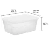 16qt Clear Storage Box With Lid White - Brightroom™