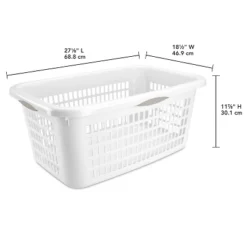 2bu Laundry Basket White - Brightroom™: Portable Plastic Clothes Organizer With Built-In Handles, 70.4L Capacity -Storage Furniture Shop GUEST ad9a4029 8eeb 4415 917e 8ca17aa00af2