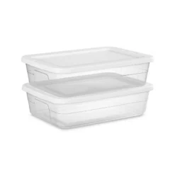 28qt Clear Under Bed Storage Box White - Brightroom™ -Storage Furniture Shop GUEST b49145bd e993 443d 824a 7749de47657c