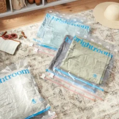 Large 5pc Compression Travel Bags Clear - Brightroom™: Space Saver For Clothing & Bedding
