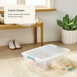 32qt Clear Storage Bin With Latches - Brightroom™ -Storage Furniture Shop GUEST b8587399 4647 4e57 913b 4c32b806bdb6