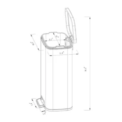 45L Rectangular Step Trash Can - Brightroom™ -Storage Furniture Shop GUEST bc44a777 3ad8 456c b42b 05cf0b17d67c