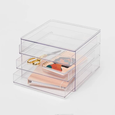 All Purpose 3 Drawer Storage Clear - Brightroom™ 3 All Purpose 3 Drawer Storage Clear - Brightroom™ - Image 3