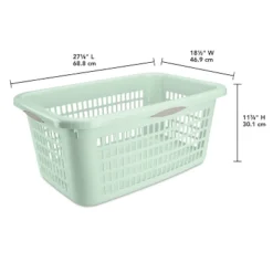 2bu Laundry Basket Green - Brightroom™: Portable Plastic Clothes Organizer With Built-In Handles, 70.4L Capacity -Storage Furniture Shop GUEST bf6d6838 7b62 4ace b231 ccf3540e846b