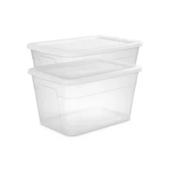 56qt Clear Non-Latching Storage Box With White Lid - Brightroom™ -Storage Furniture Shop GUEST bff63022 0c9d 4d1c 9c83 ce8a855a2ccb