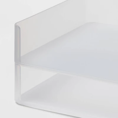 Plastic Stacking Letter Tray Clear - Brightroom™: Desk & File Organizer For Office Organization 2 Plastic Stacking Letter Tray Clear - Brightroom™: Desk & File Organizer For Office Organization - Image 2