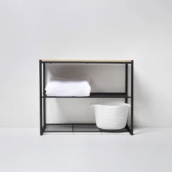 3 Tier Shoe Rack Black Metal With Natural Wood - Brightroom™ 13 3 Tier Shoe Rack Black Metal With Natural Wood - Brightroom™ -Storage Furniture Shop GUEST c136b996 a47b 4cd3 9536 a26df1deb6a1