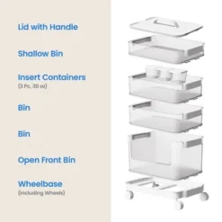 7pc Click In Place Rolling Storage Cart Kit Plastic Storage Home And Office Organization - Brightroom™​ -Storage Furniture Shop GUEST c32d2d4f 9529 4084 96c1 6698a5675dd8