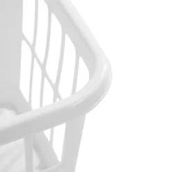 1.25bu Laundry Basket White - Brightroom™: Plastic Clothes Hamper With Built-In Handles, Medium Size, Portable Storage -Storage Furniture Shop GUEST c75b598d e861 4b67 972a 990b3e24858f