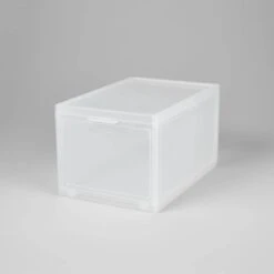 Small Stackable Bins Front Opening Clear Plastic - Brightroom™ -Storage Furniture Shop GUEST d14984ec d883 4043 91a2 cad190d9ba3c
