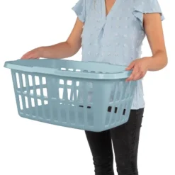 1.5 Bu Laundry Basket Pewter Aqua - Brightroom™ -Storage Furniture Shop GUEST d1e167dc 03c7 4e65 9f5f eeafe3ff4abd