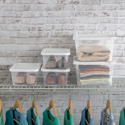 6qt Clear Storage Box White - Brightroom™ 6 6qt Clear Storage Box White - Brightroom™ - Image 6