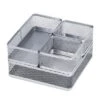 Mesh Desk Organizer Silver - Brightroom™: Steel Office Supplies, Desk Drawer Organizer, 8"x8"x4.5"