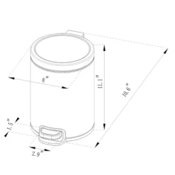 5L Round Step Trash Can - Brightroom™ 12 5L Round Step Trash Can - Brightroom™ -Storage Furniture Shop GUEST d3dcba62 f1b0 452a 92cc 1c11982c1b4f
