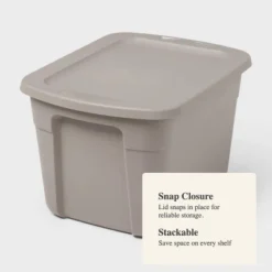 18gal Non-Latching Storage Tote Gray - Brightroom™ 5 18gal Non-Latching Storage Tote Gray - Brightroom™ -Storage Furniture Shop GUEST d628e126 0b63 4343 8f76 a14188377986