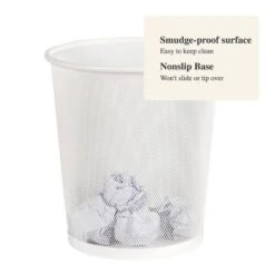 Mesh Waste Basket White - Brightroom™: Steel Indoor Trash Can, Nonslip Base, Fingerprint-Resistant, 3 Gallon Capacity 6 Mesh Waste Basket White - Brightroom™: Steel Indoor Trash Can, Nonslip Base, Fingerprint-Resistant, 3 Gallon Capacity -Storage Furniture Shop GUEST d9d2dc05 a805 4641 a2fd 2e5098a1fe97