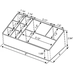 Bathroom Plastic 9 Slot Mixed Cosmetic Organizer Clear - Brightroom™: Makeup & Vanity Organizer Tray For Bathroom Countertop -Storage Furniture Shop GUEST dbf0e0aa 3dc0 417d a007 88e11ae9f58a
