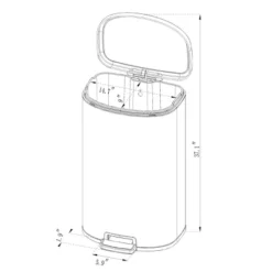 45L D Shape Step Trash Can - Brightroom™ -Storage Furniture Shop GUEST dfcf1598 d01a 4f5f ae41 13a8e22b2c58