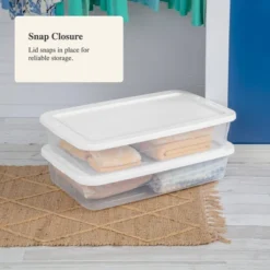 41qt Clear Under Bed Storage Box White - Brightroom™ -Storage Furniture Shop GUEST e4631e7d 157f 41dd 90ac 8cd4c9806817