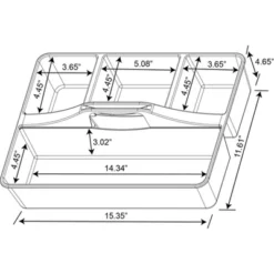 Divided Caddy Organizer White - Brightroom™: Utility Storage Cart, Polypropylene, Universal Storage, 1 Year Warranty -Storage Furniture Shop GUEST e5071bb0 7856 4a20 b2f5 705acf965b68