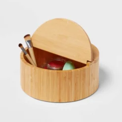 9" X 4" Circular Hinge Lid Bamboo Countertop Organizer - Brightroom™ 5 9" X 4" Circular Hinge Lid Bamboo Countertop Organizer - Brightroom™ -Storage Furniture Shop GUEST e91a16ba 67ba 4346 aca1 624c8c7558a6