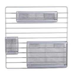 Mesh Additional Wall Organization Tools Silver - Brightroom™: Steel Desk & File Organizer For Office Supplies