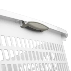 2bu Laundry Basket White - Brightroom™: Portable Plastic Clothes Organizer With Built-In Handles, 70.4L Capacity -Storage Furniture Shop GUEST f2f06d4f 7587 4d83 b1eb a1e157bef589