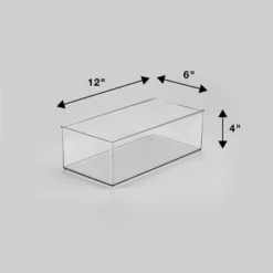 12" X 6" X 4" All Purpose Storage 1/2 Storage Bin - Brightroom™: Clear Plastic Decorative Container, No Assembly Required -Storage Furniture Shop GUEST f40cd530 aa3a 4fec 8c26 2bcdd5a30536
