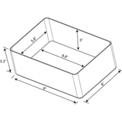 9"x6"x3.25" Large Plastic Bathroom Tray Clear - Brightroom™: Organizer, Stackable Storage, Hand Washable -Storage Furniture Shop GUEST f49cbebe cb0a 4a04 87bb 465c1cdf3247
