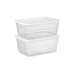 16qt Clear Storage Box With Lid White - Brightroom™ -Storage Furniture Shop GUEST f5a25326 c8c3 4369 bece 02ea80a39123