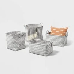 Large Woven Rectangular Storage Basket Gray/White - Brightroom™ -Storage Furniture Shop GUEST f7afc392 cd5f 4f5b b71c de34f8204ec5